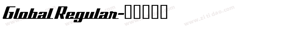 Global Regular字体转换